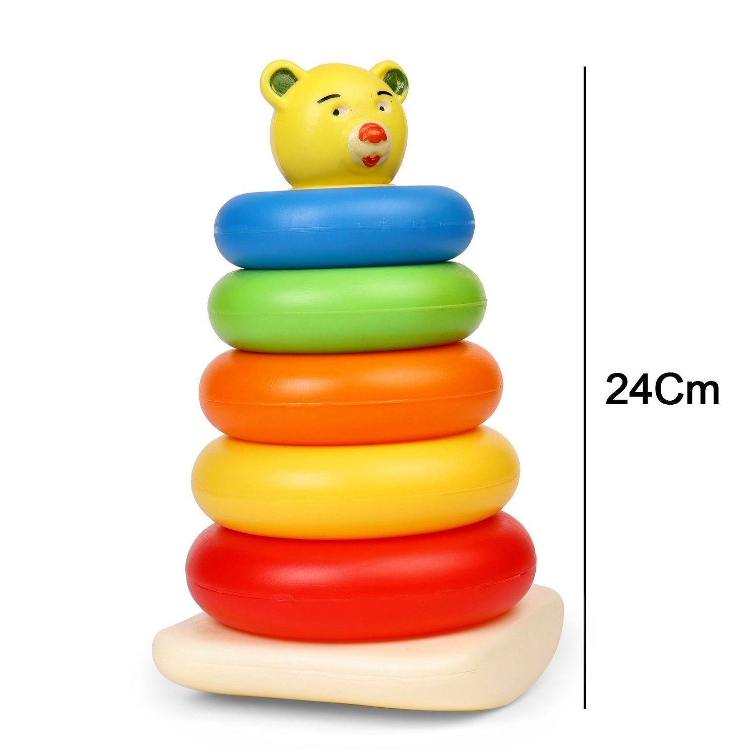 Educational stacking rings toy for young children. Educational stacking rings toy for young children.